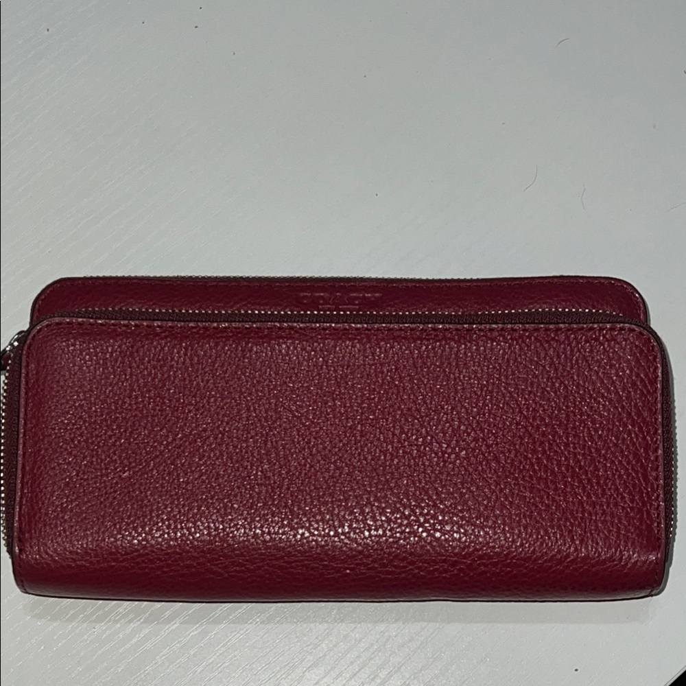 Coach Burgundy Leather Wallet